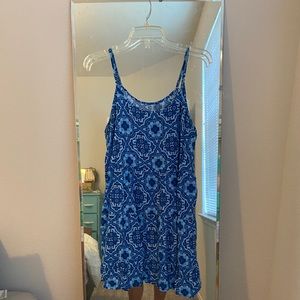 Blue patterned sundress